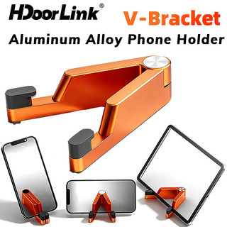 Giá đỡ điện thoại hợp kim nhôm hình chữ V HdoorLink Giá đỡ điện thoại di động có thể gập lại để bàn Giá đỡ máy tính bảng