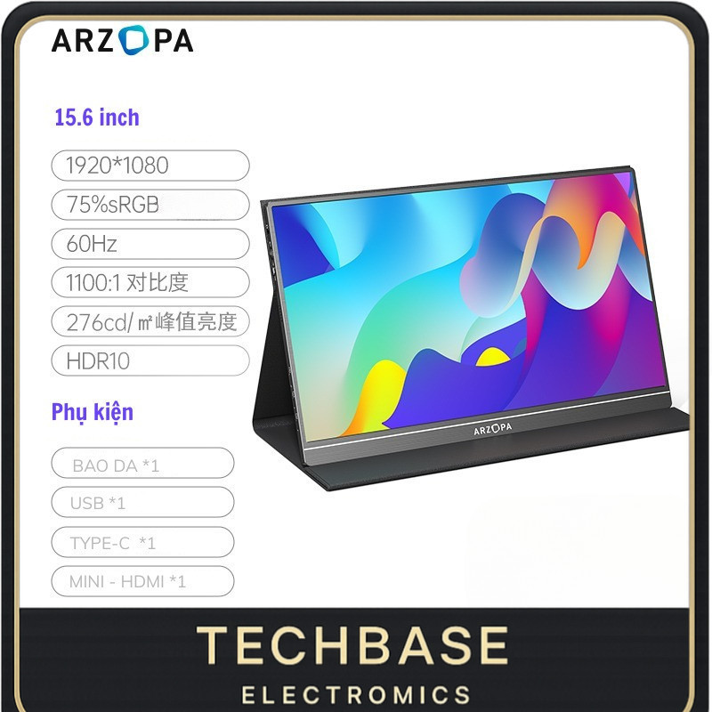 [Hỏa Tốc] Màn Hình Di Động ARZOPA tấm nền IPS Full HD - 144Hz/ 60Hz Kim loại - Portable Monitor