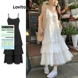  Lovito Váy ren thường ngày mùa hè xuân cho nữ LNA58337  Nhiều màu  