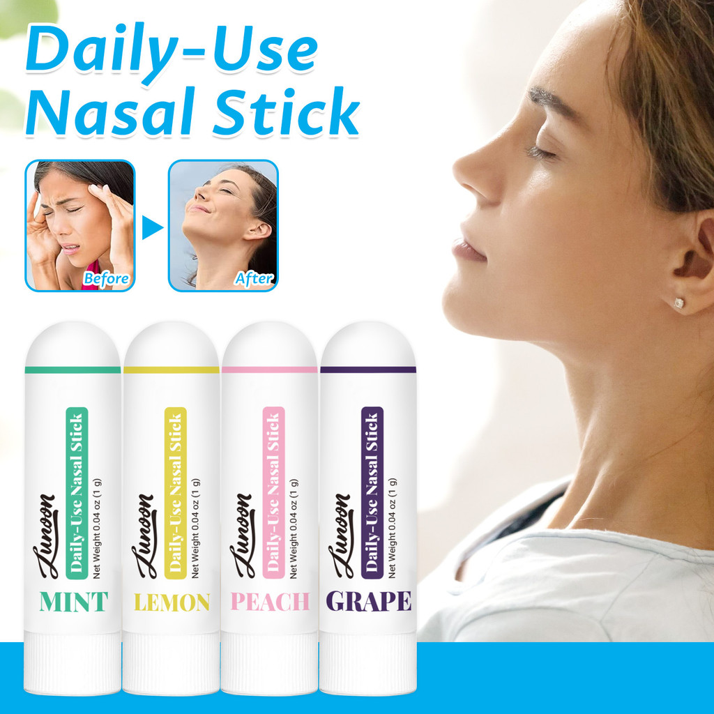 Bán chạy Nasal Stick Nasal Stick Bạc hà Nasal Stick Energy Stick 4pc Làm mới miếng dán mũi sảng khoá