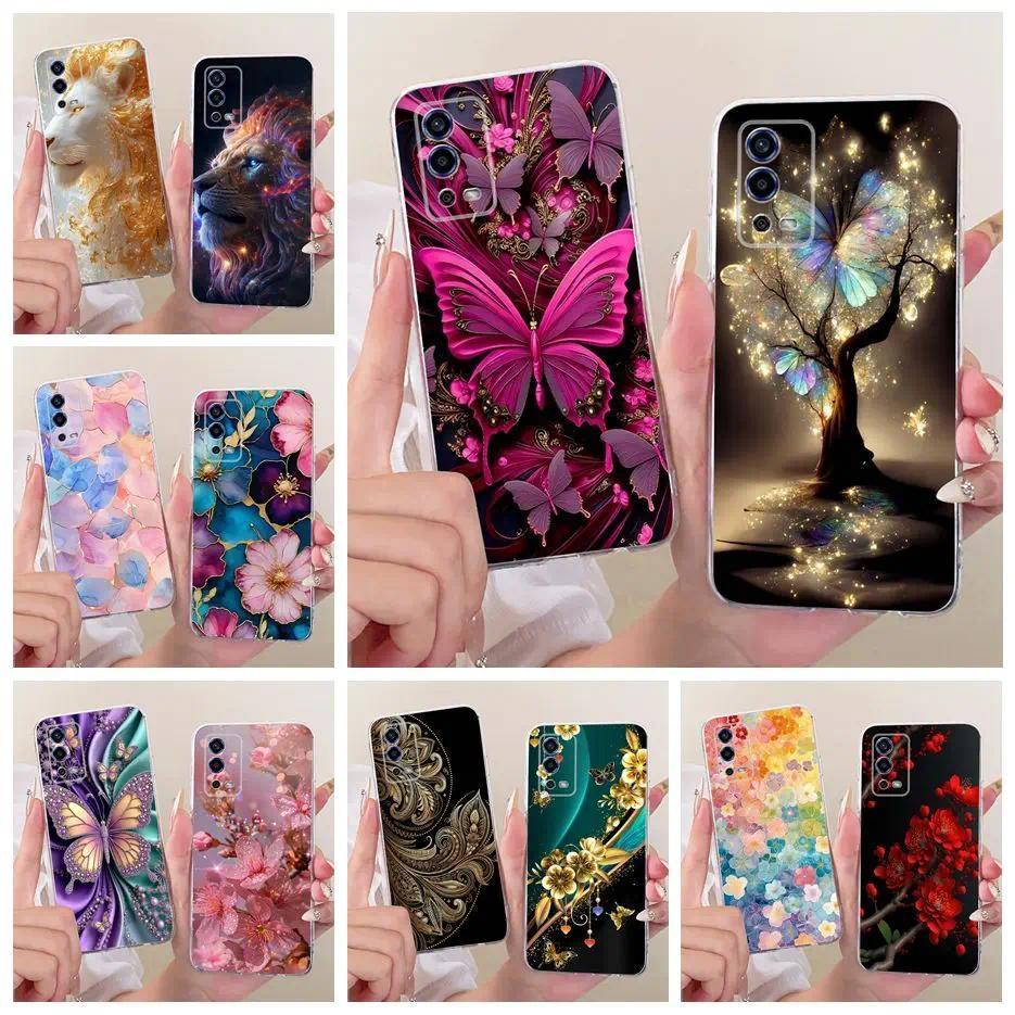 Dành Cho Oppo A55 4G Ốp Lưng CPH2325 Sang Trọng Cây Bướm Sơn Vỏ Mềm Mỏng Điện Thoại Cho Oppo A55 A 5