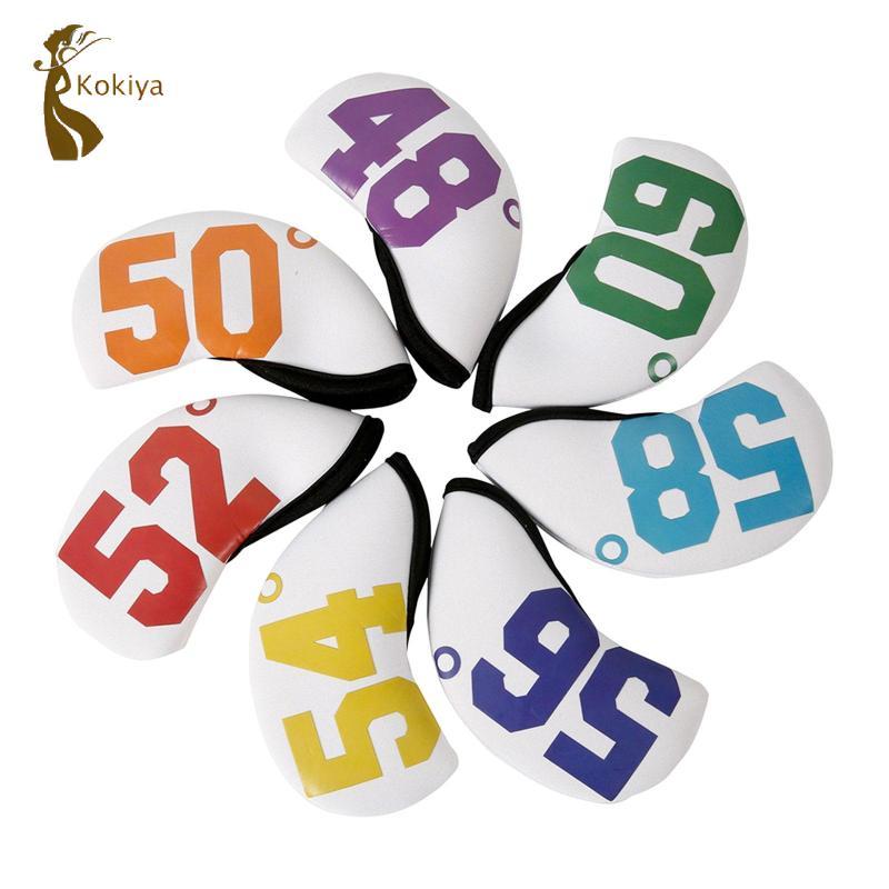 7x Golf Iron Headcover Neoprene Golf Club Head Covers Bảo vệ Headcover