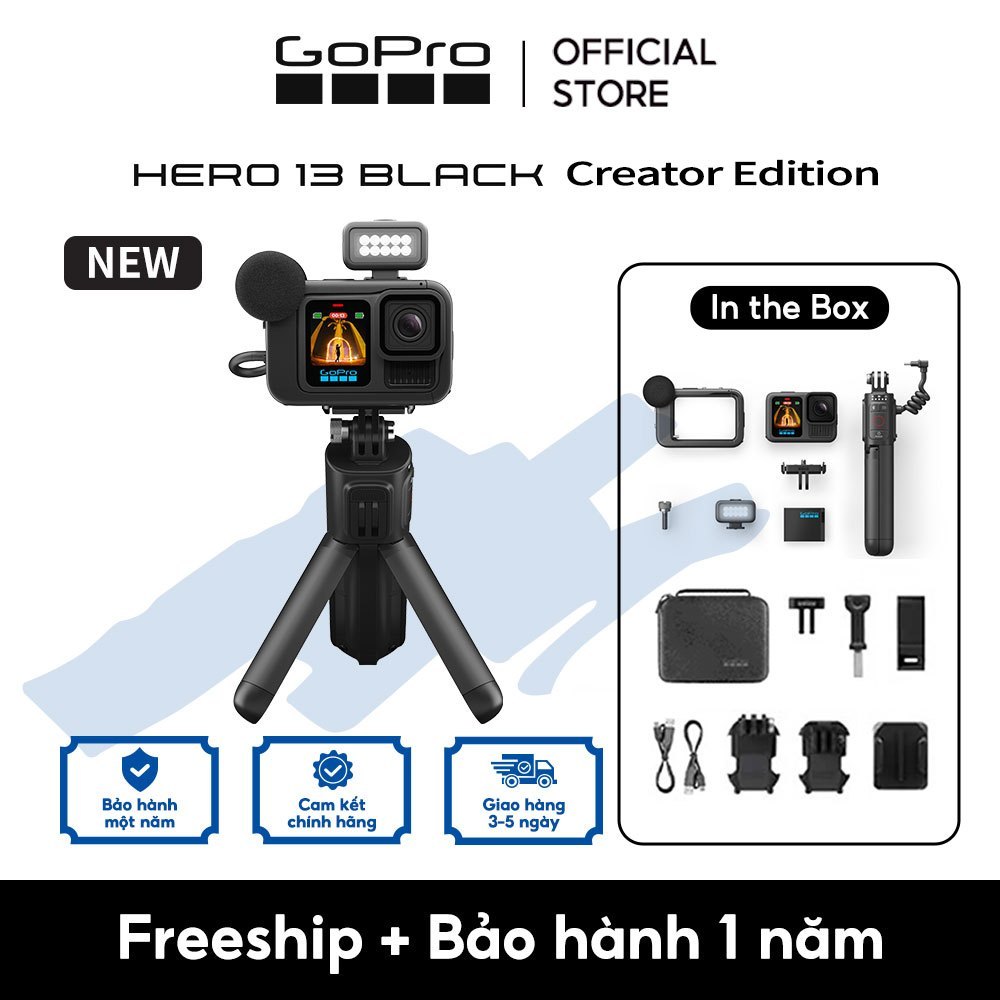 GoPro HERO13 Black Creator Edition Camera hành động chống nước, Video 5.3K60/4K120, Photo 27MP