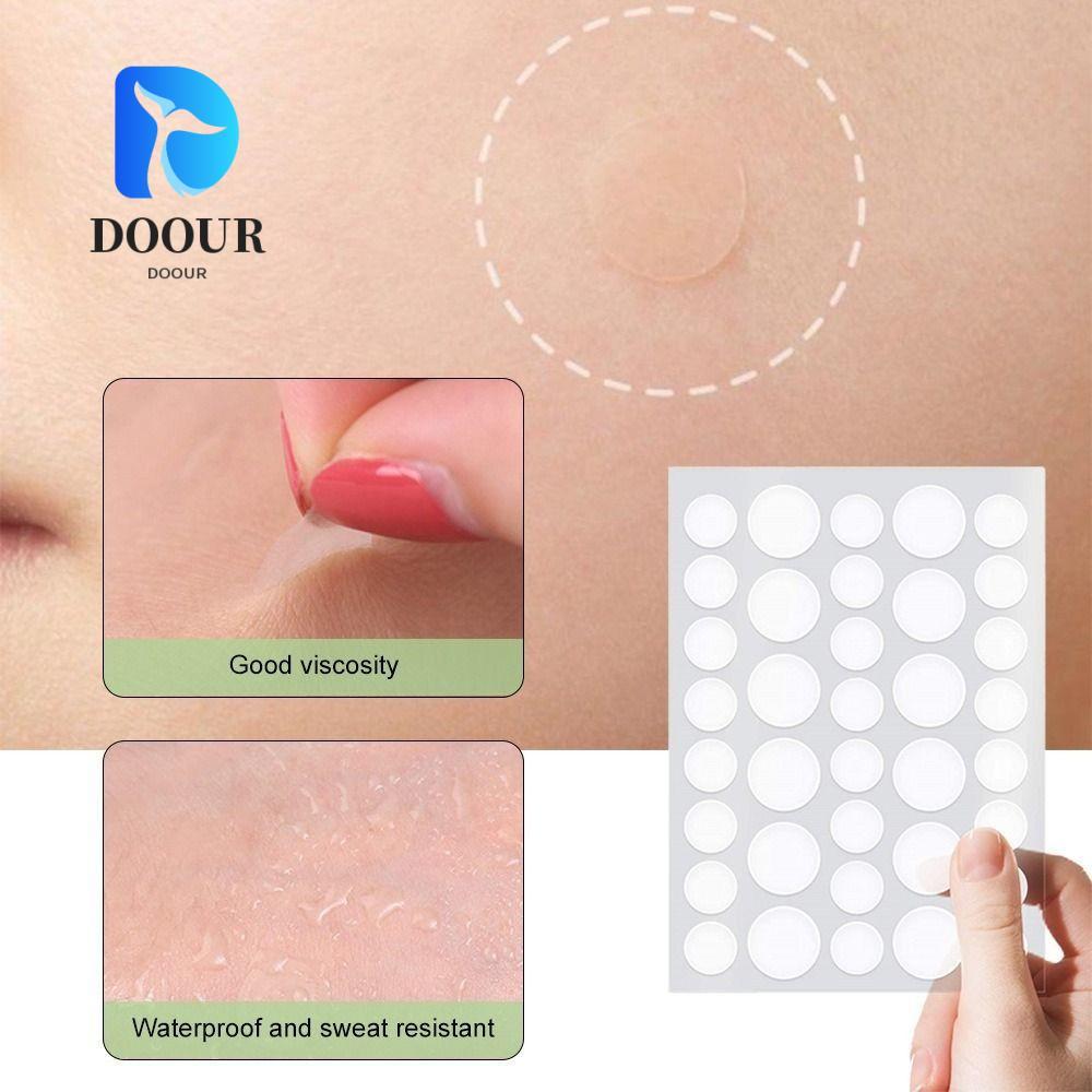 DOOUR 288 Miếng Dán Mụn, Miếng Dán Mụn Vô Hình Tròn Chống Thấm Nước, Dưỡng Ẩm Hydrocolloid Zit Miếng