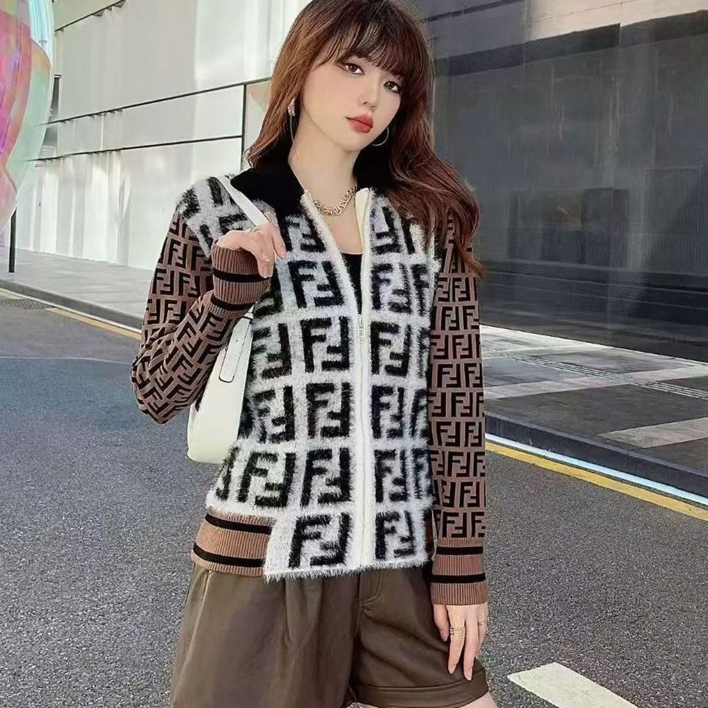 Fendi 2580 Áo Cardigan Jacquard Phù Hợp Cho Nữ
