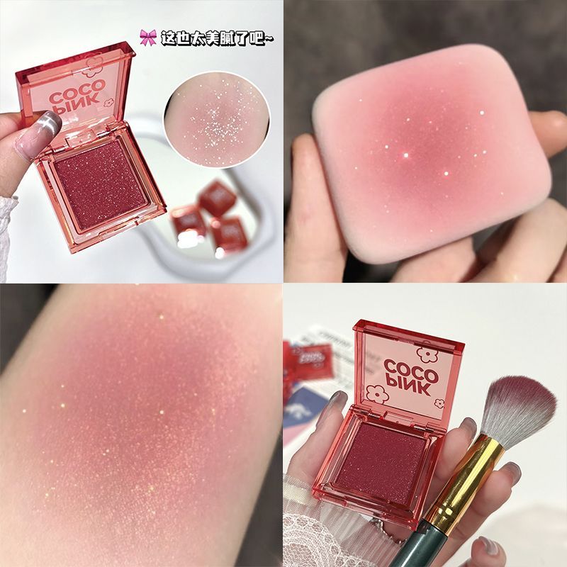 New Product#[5785Positive Review]Delicate and Slightly Tipsy~Single Color Fine Shimmer Blush Long-la