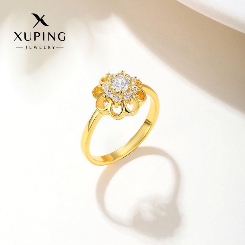 A New Xuping Jewelry Ring for Women Classic Elegant Wedding Jewelry Sunflower Closed Ring Gift for G