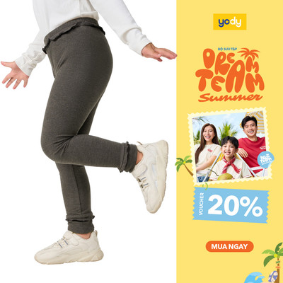 Quần Leging Bé Gái YODY Phối Bèo QLK7007