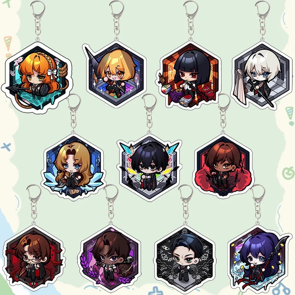 Móc khóa Limbus Company Acrylic Mica Chibi nhân vật HongLu Ryoshu Outis Meursault Heathcliff Rodion 