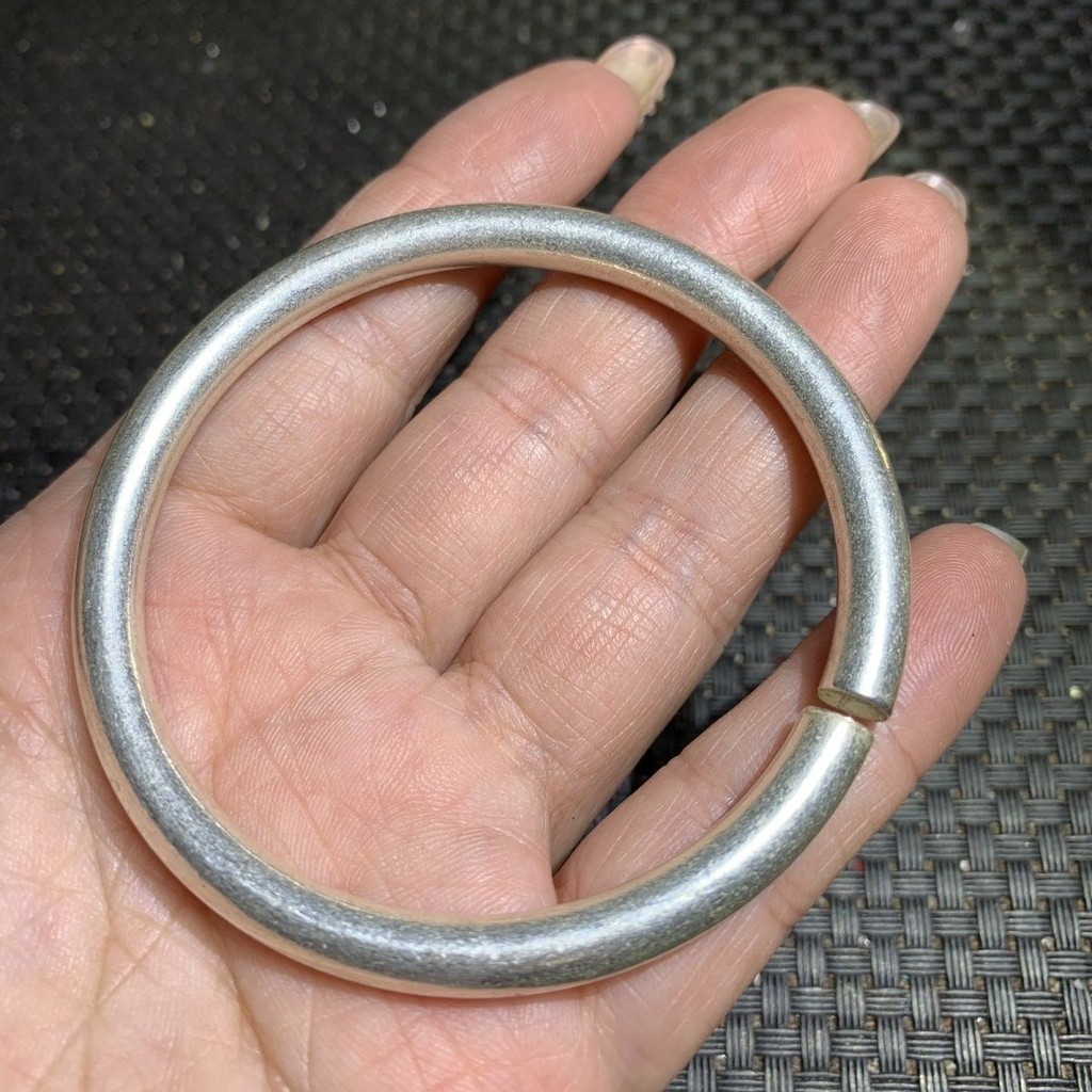 Bộ sưu tập cổ Vòng tay bạc Phong cách dân tộc Trang sức bạc 925 Bạc Retro Trượt Vòng tay bạc Nữ Cặp 