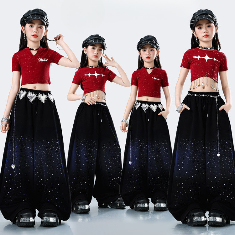 Đồ tập nhảy dance cho bé gái Quần áo hiphop Bộ tập nhảy cho Đồ nhảy hiện đại cho bé gái Croptop Đồ t
