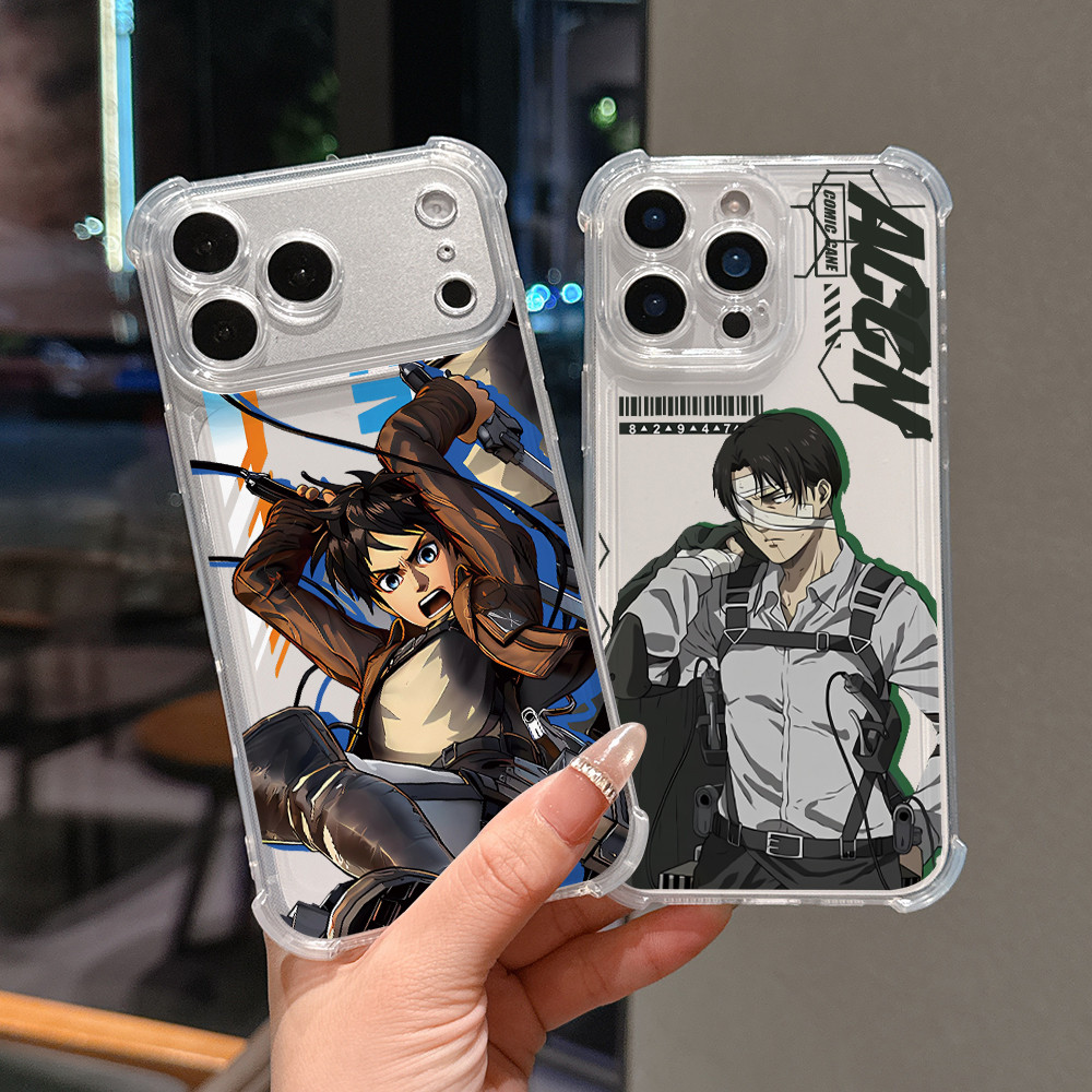 Ốp điện thoại Comic Attack on Titan Eren Jaeger Mikasa cho Apple iPhone 17 Air 16 15 14 13 12 11 Pro