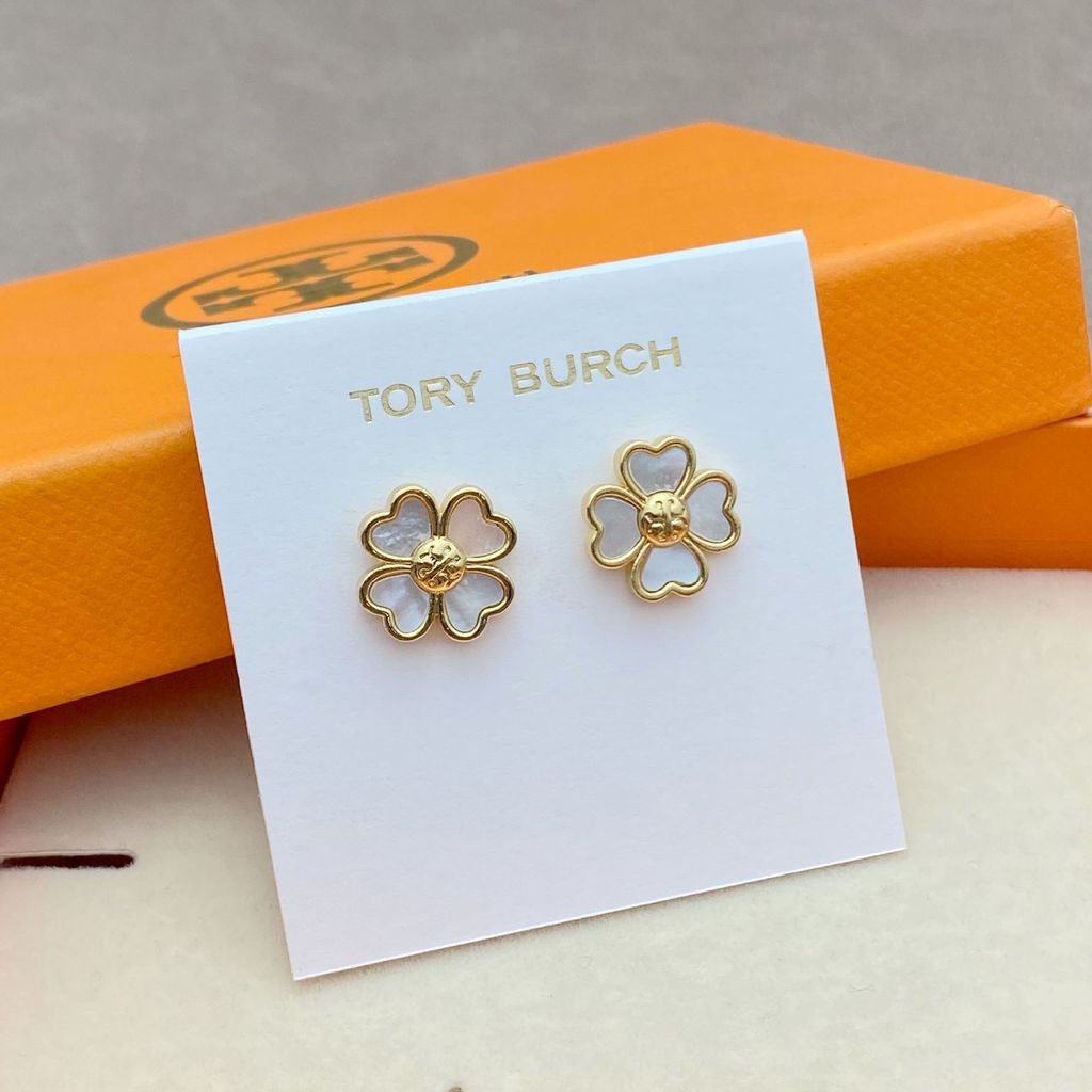 OY5A New Fashionable Retro Floral Geometric Natural Stone Titanium Steel di Women's four-leaf clover