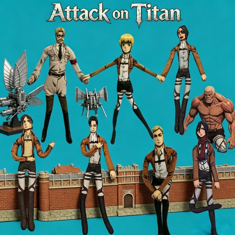 28cm Tấn Công Titan Levi Ackerman Armin Arlert Cosplay Búp Bê Nhồi Bông Búp Bê Ngộ nghĩnh Trừu Tượng