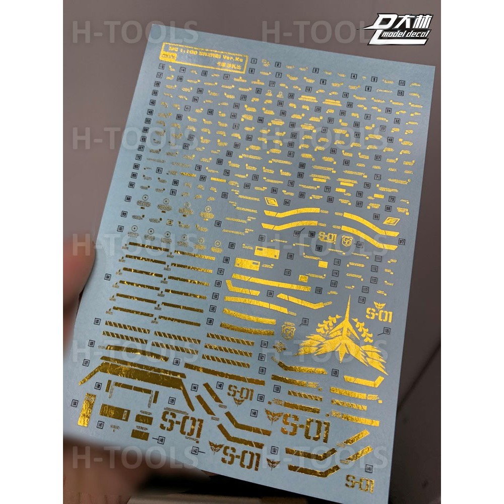 PHỤ KIỆN MÔ HÌNH - DECAL NƯỚC ÁNH KIM CHO GUNDAM MG 1/100 SAZABI VER KA