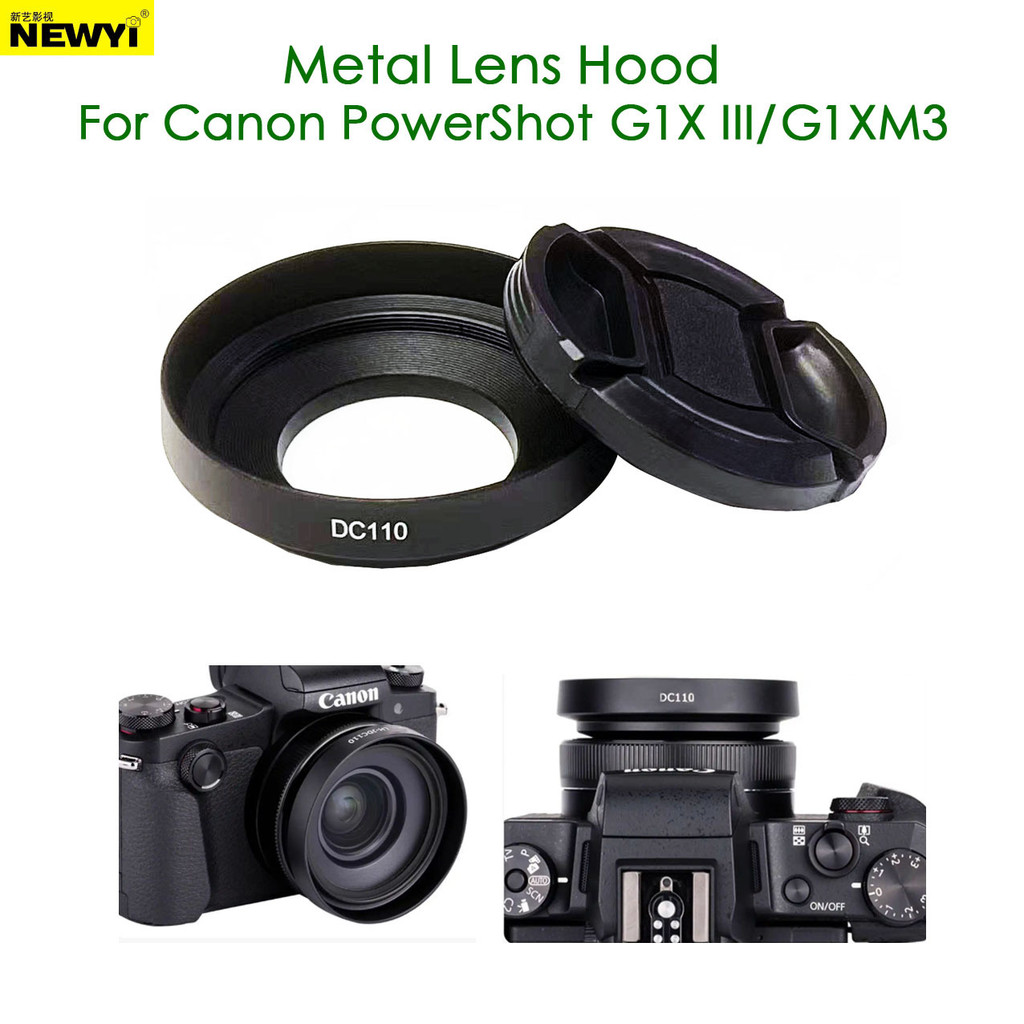LH-DC110 Hood Camera Mirrorless G1X Mark III Neng G1 X 3 Thế Hệ G1XM3 Vỏ Kim Loại