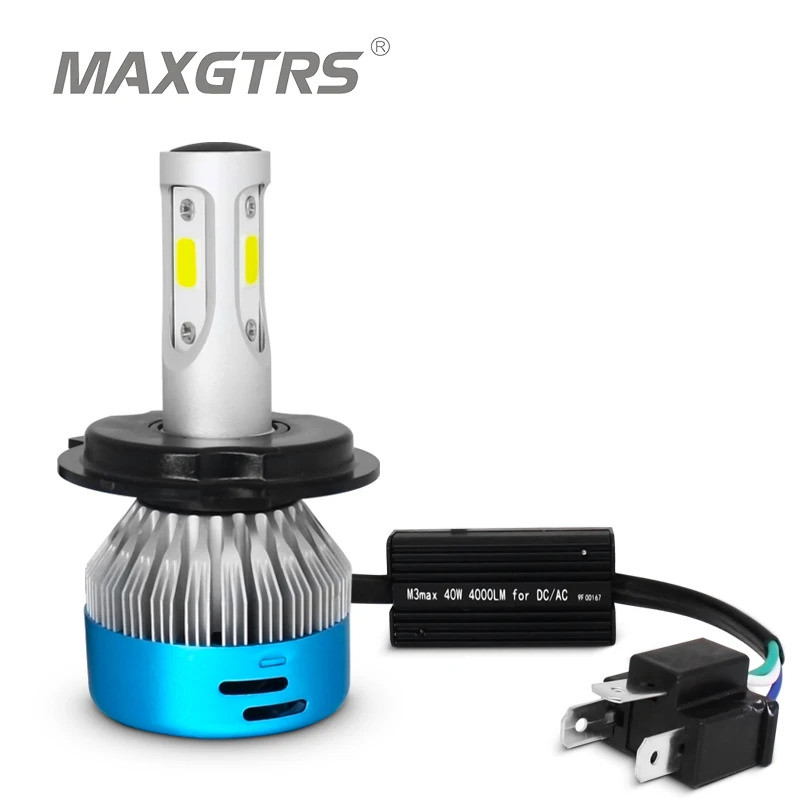 DC AC 8V-80V LED H4 Đèn Pha Xe Máy Xe Đạp HS1 PH7 PH8 BA20D H6 H4 Bóng Đèn LED 360 Độ Chùm IP67 Trắn
