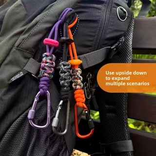 Kẹp bình nước đa chức năng với carabiner paracord dệt thủ công - Phụ kiện hoàn hảo cho chuyến đi bộ đường dài