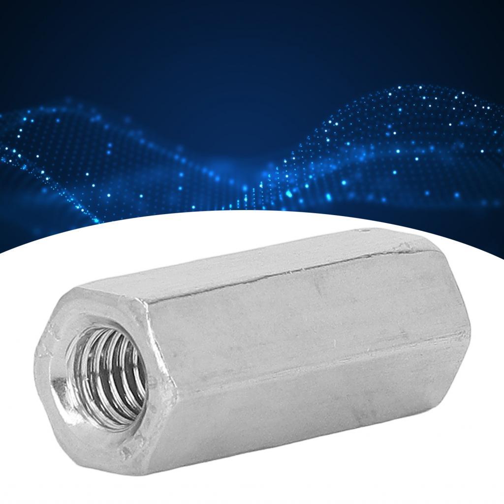 Thanh lục giác Khớp nối Đai ốc Đầu nối ren M6x1 25mm Chiều dài Chống rỉ sét Thép không gỉ 304 20 chi