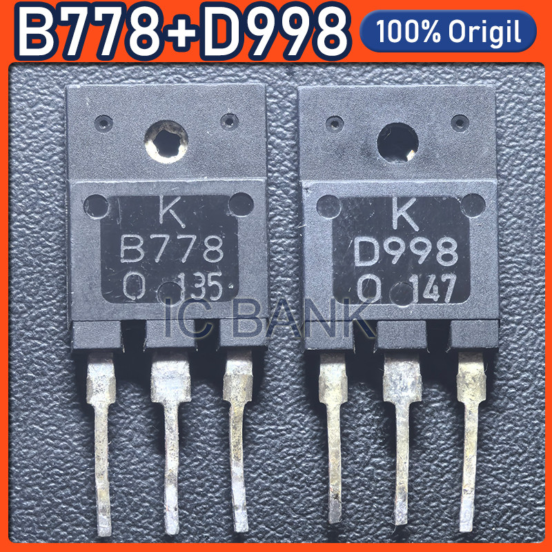 5 Cặp Đã qua sử dụng (5 Cái 2SB778 + 5 Cái 2SD998) bóng bán dẫn B778 D998 TO-3PF Ban đầu tháo gỡ [Ch