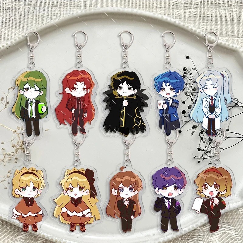 Móc khóa Lobotomy Corporation mica acrylic in hình Angela Ayin Netzach Yesod Malkuth Gebura phụ kiện