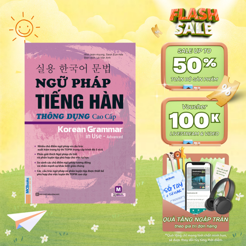 Sách Ngữ pháp tiếng Hàn thông dụng (cao cấp) Korean Grammar in use Advanced Mcbooks