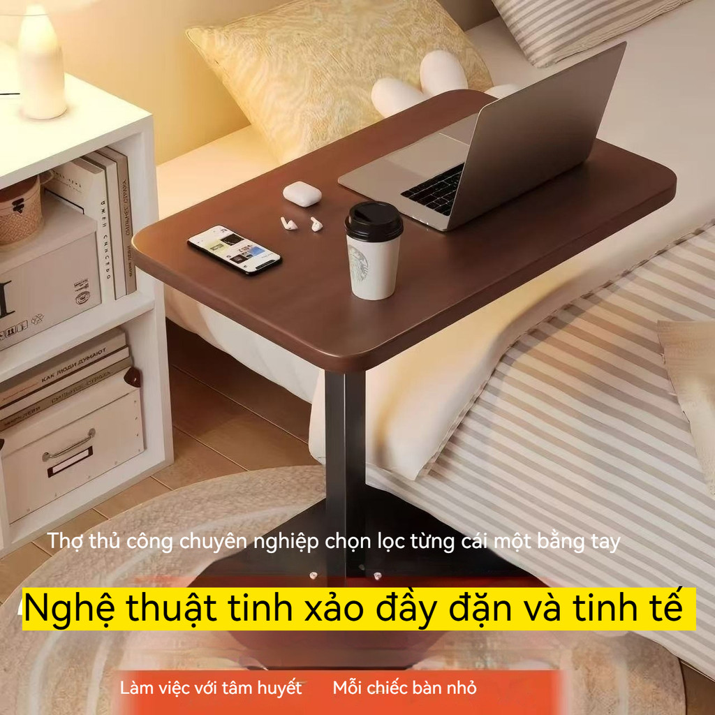 Bàn phụ xoay 360° nâng hạ - Di chuyển được, làm bàn laptop, bàn trà phòng ngủ, ban công