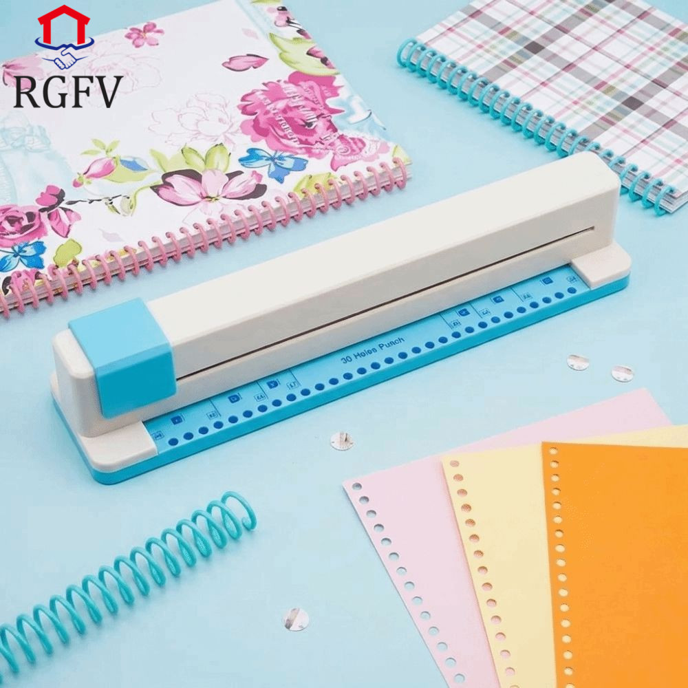 Máy đục lỗ giấy RGFV, Máy đục lỗ giấy hình tròn 30 lỗ, Máy đục lỗ trái tim hiệu quả Nhẹ A4 / B5 / B6