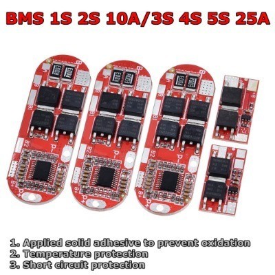 Bảng Mạch Bảo Vệ Pin 18650 3S 4S 5S 25A Bms 18650 21700 htb