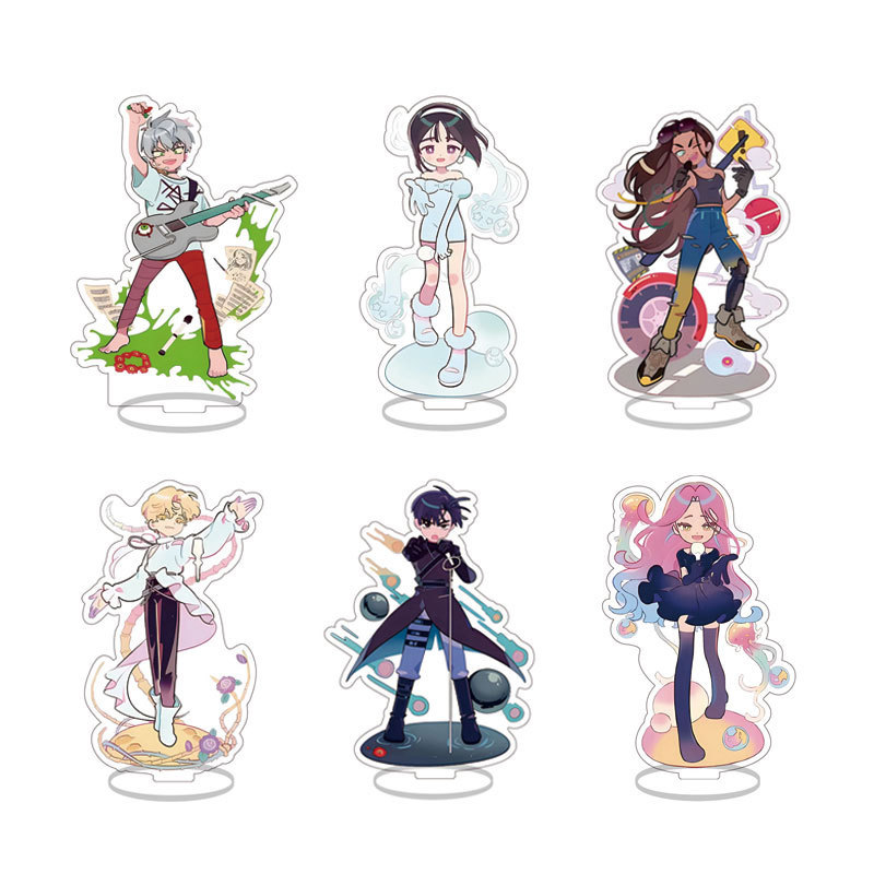 8cm Fashion Anime Alien Stage Acrylic Stand Model Cosplay Characters Ornament