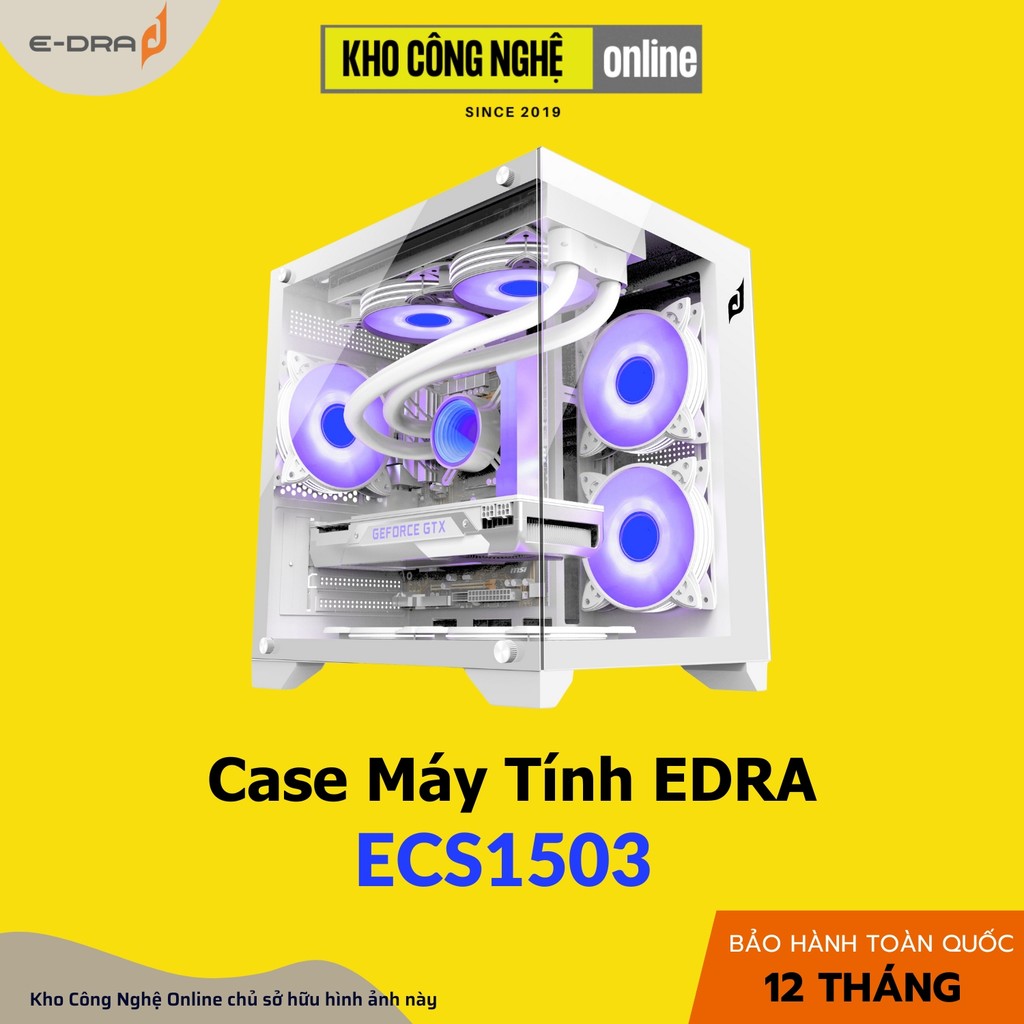 Vỏ Case máy tính EDRA ECS1503 - Trắng (Hàng Chính Hãng)