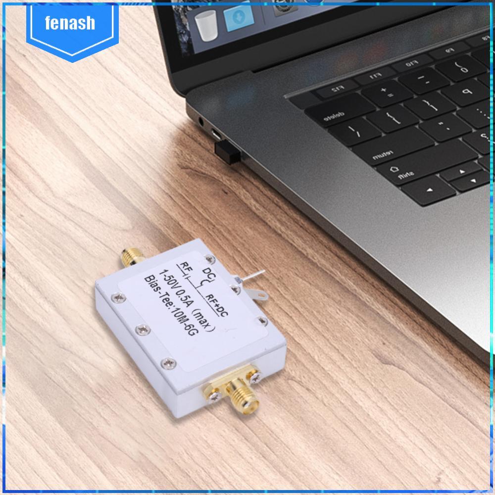 DC 1-50V Bias Tee Băng thông rộng 10 MHz-6GHz RF Bias Feeder Mô-đun khuếch đại tiếng ồn thấp [fenash