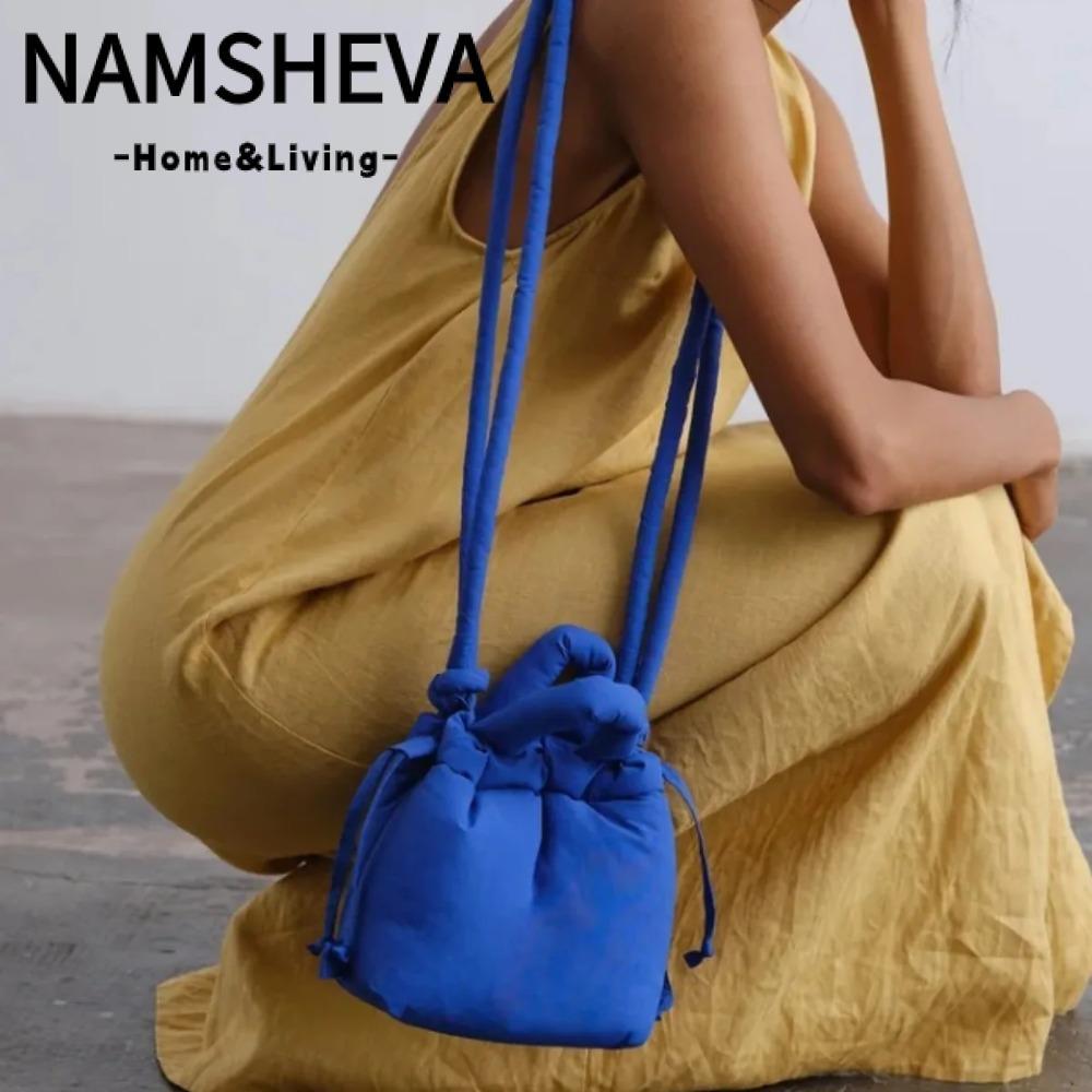 Túi Tote NAMSHEVA Puffer, Túi Đeo Vai Puffer Mềm Nylon, Túi Đeo Ngang Mini Cotton Có Đệm Thời Trang 