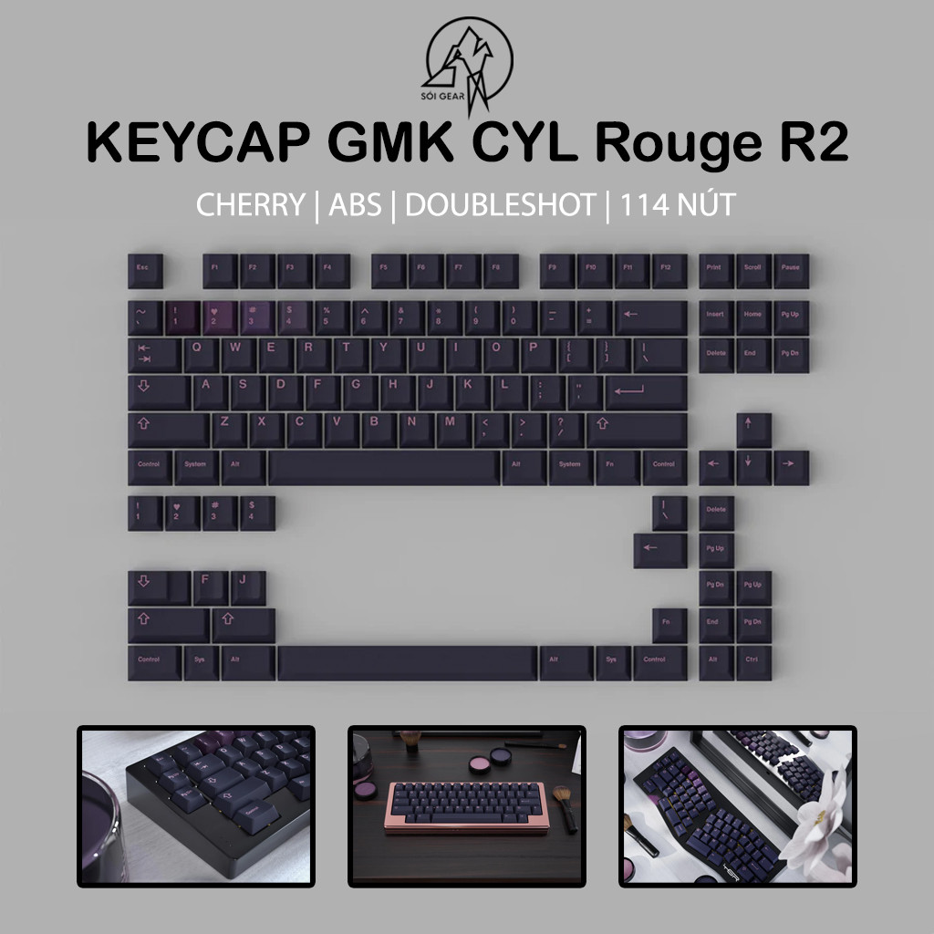 [HỎA TỐC HN - HCM] Keycap Cherry GMK CYL Rouge R2 ABS Doubleshot