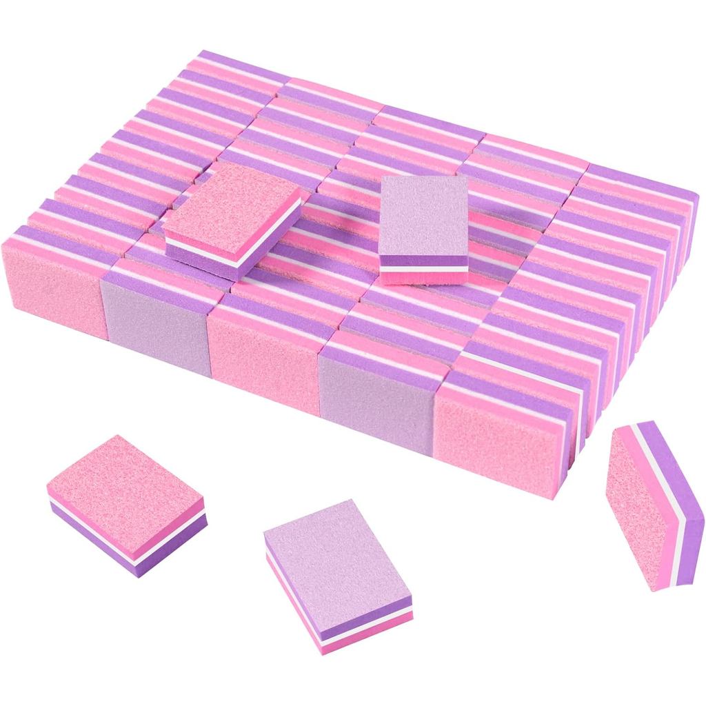 CGBE Nail Buffer (50 Gói), Buffer Block Nail File 100 / 180 Grit, Mini Nail Buffers Block Sponge Dou