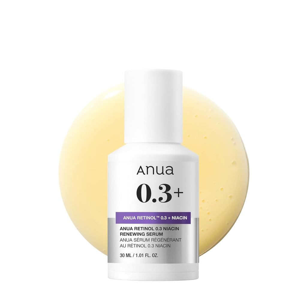 AnuaRetinolSerumforÁo chống lão hóa, họa tiết|0.3% Retinol, 5% Niacinamide, 20 + hingIngredientsGent