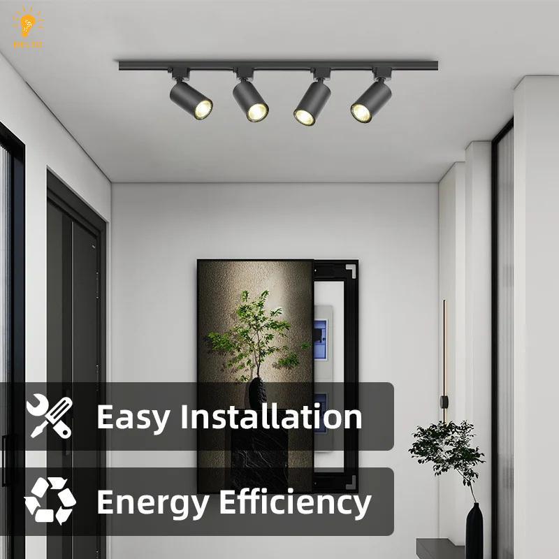 [HELTC] Đèn LED chiếu sáng đường ray Đèn LED Đèn trần Đèn đường ray Đèn điểm 220V Đèn chiếu sáng cho