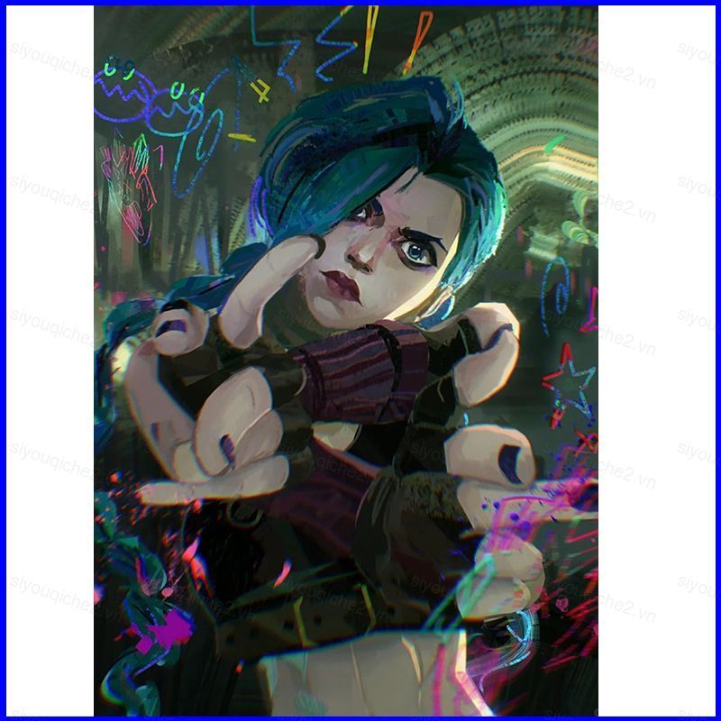 SV Arcane 2 Liên Minh Huyền Thoại poster Jinx Jayce Dán Tường 30cm Trang Trí Ngôi Sao Bộ Sưu Tập VS