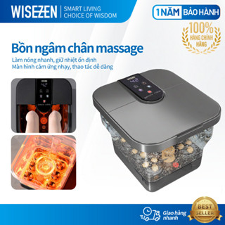  Bồn Ngâm Chân Massage Wisezen Gấp Gọn Massage Ngâm Chân Hồng Ngoại Sục Khí Con Lăn Massage Tự động 