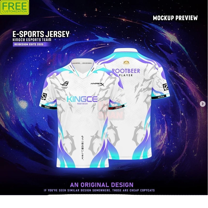 [TÙY CHỈNH MIỄN PHÍ] Jersey GAME DI ĐỘNG LEGENDS ML CODA ESPORT GANG TÙY CHỈNH và NICKNAME miễn phí