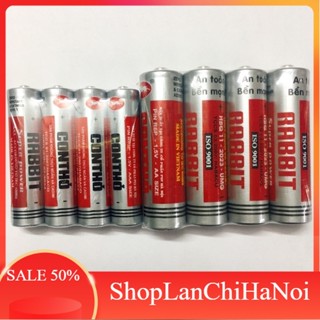  Vỉ 4 Pin con thỏ 1,5V  Pin AA lớn Pin AAA bé Pin tiểu Pin đũa lắp điều khiển đồng đồ đồ chơi - Chính Hãng 