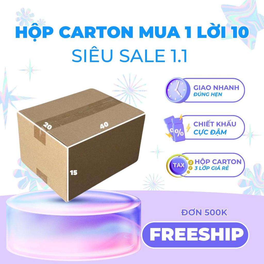 combo 150 chiếc hộp carton mã 40x20x15 giá rẻ