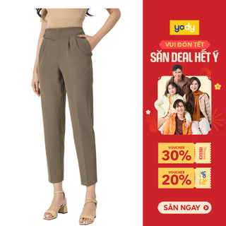  Quần âu nữ YODY quần công sở dáng baggy cạp cao công sở sang trọng thoải mái TRA - QAN6214 