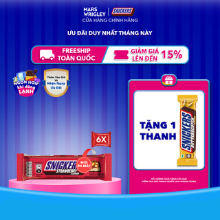  Combo 6 Thanh socola Snickers nhân đậu phộng vị dâu 40g 