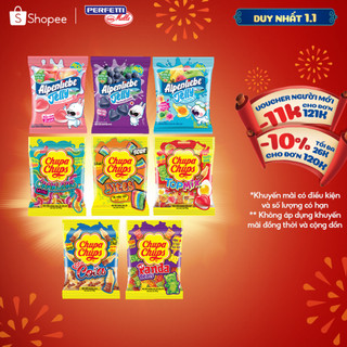  Kẹo dẻo Chupa Chups và Alpenliebe hương trái cây hỗn hợp hương cola mang đến vị ngọt vị chua và đa dạng hình dáng 