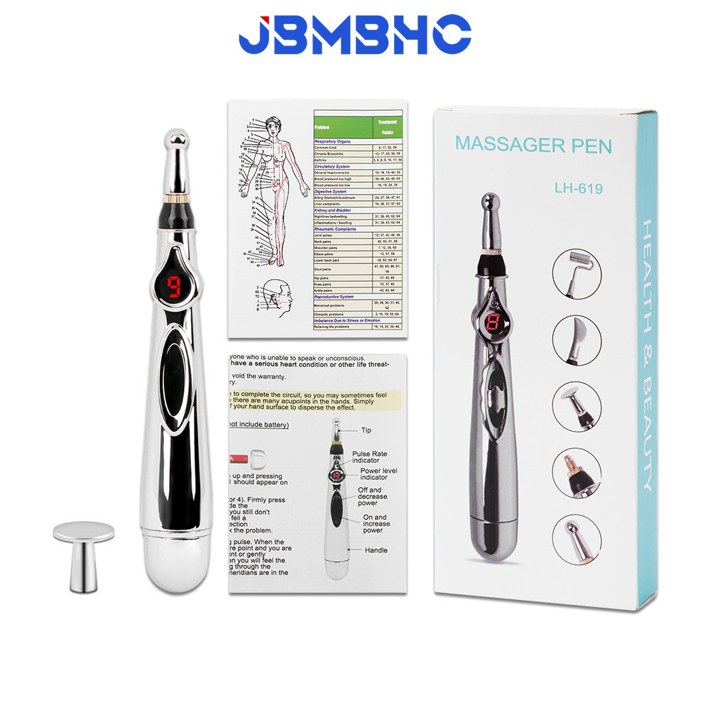 Bút châm cứu bằng Laser điện 3 TRONG 1 Meridian Energy Massage Stick Dụng cụ trị liệu