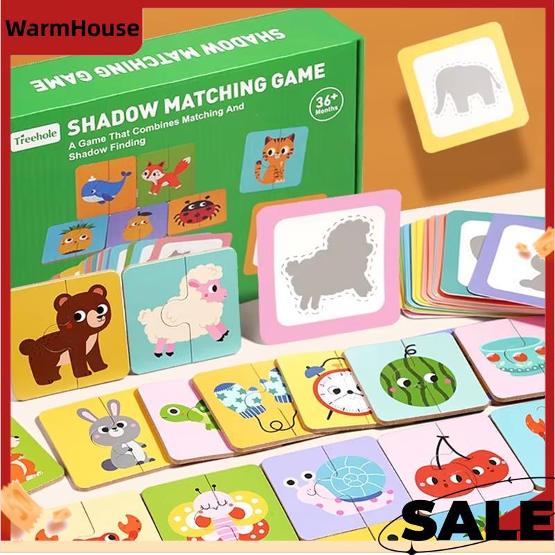 Montessori Shape Matching Board Game Board Game Animal Fruit Blocks Puzzles