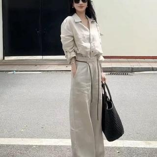 Set sơmi Đũi lanh cao cấp dành cho nữ , đơn giản gồm áo và quần ống rộng cạp khoá
