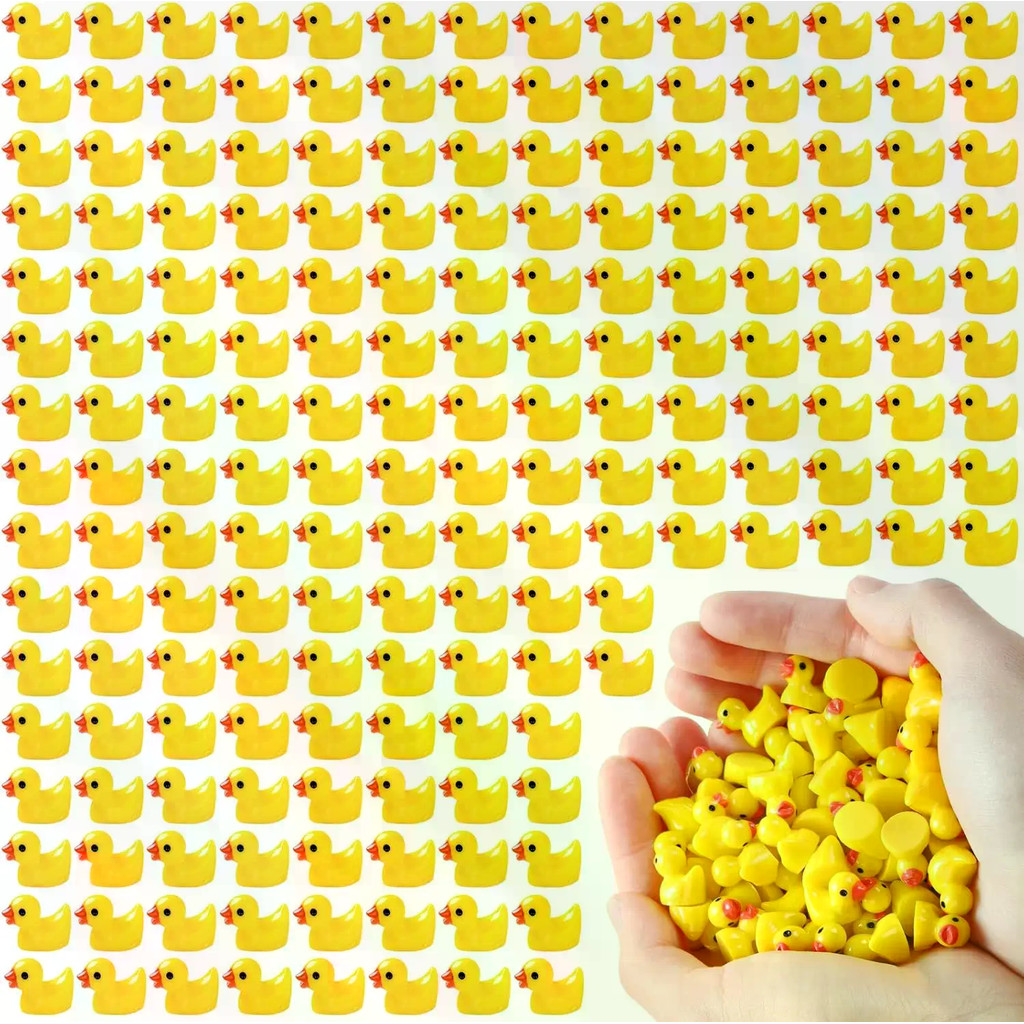 100 Chiếc Mini Nhựa Vịt Vàng Vịt Nhỏ Vịt Mini Số Lượng Lớn Vịt Nhỏ Nhân Vật Sân Vườn Thủ Công Vịt Nh