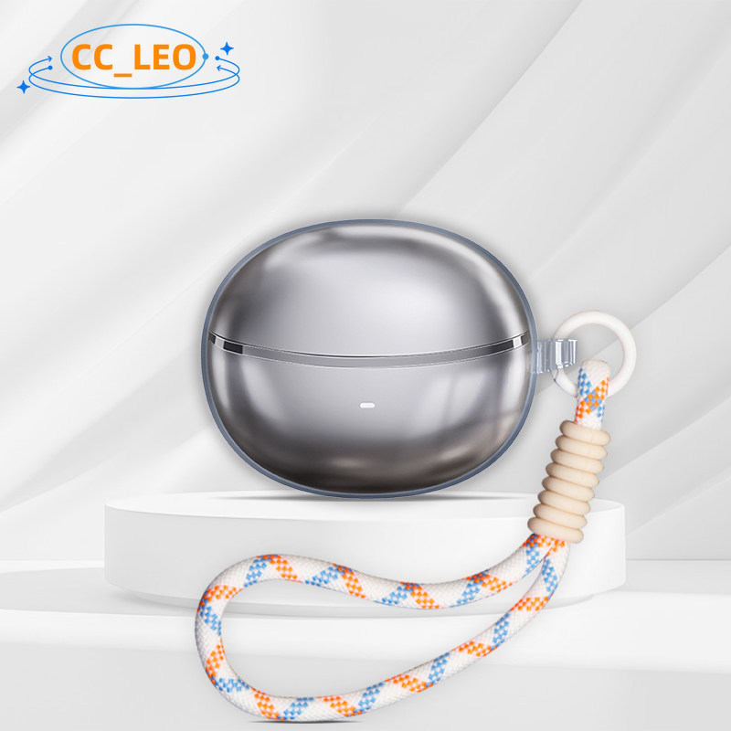 for QCY MeloBuds N70 Case Clear Soft Case Cute Lanyard Suitable for QCY MeloBuds N70 Shockproof Shel